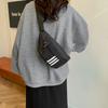 Breast Bag, Men's and Women's Multi-functional Fanny Pack, New Solid Color Tooling Style Canvas Bag, Shoulder Messenger Bag.