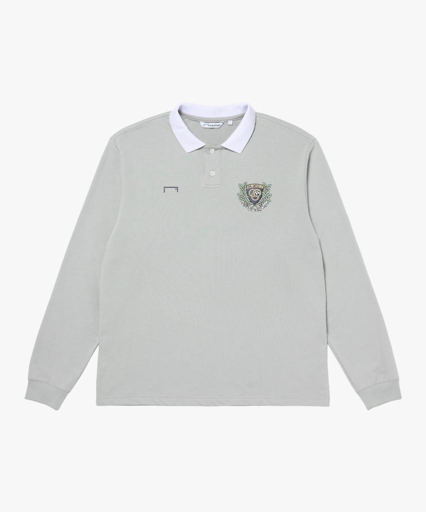 GOALSTUDIO Emblem Polo Shirt-Light Gray