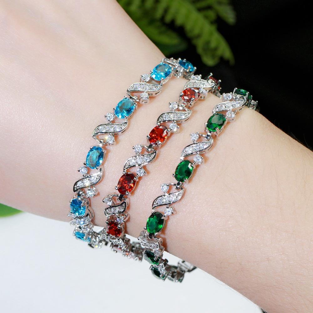 Wedding Dress K Gold Plated Zircon Bracelet Women'S Sweet Birthday Gift Jewelry