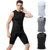 Men's Lightweight Fitness Bodysuit: Sleeveless, Short Sleeve Training Vest for Running, Basketball, Gym