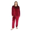 Зимний бархатный женский пижамный комплект больших размеров