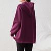 Dimanaf 2024 Новые весенние женские толстовки больших размеров с длинным рукавом фиолетового цвета. Карманы Свободные повседневные однотонные футболки с базовым дизайном Новый пуловер