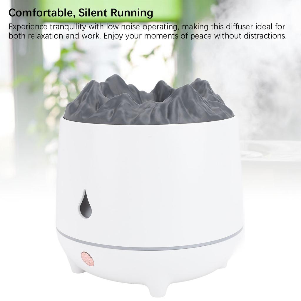 Volcano Humidifier Diffuser Timer Quiet Anti Dry Heating 2 Modes USB Volcano Essential Oil Diffuser Humidifier for Home Desktop