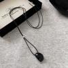 Adjustable Sweater Chain Oval Collarbone Chain Fashion Women Necklace  Women