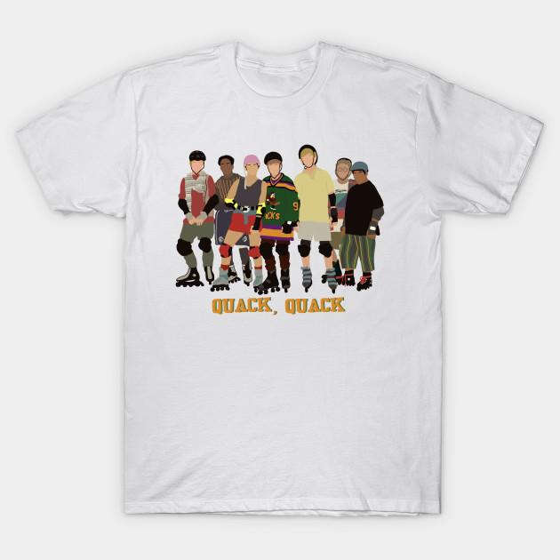 Мужская черная футболка с принтом Mighty Ducks - Кря-кря, Печать методом термопереноса без вырезания, Хлопковая футболка