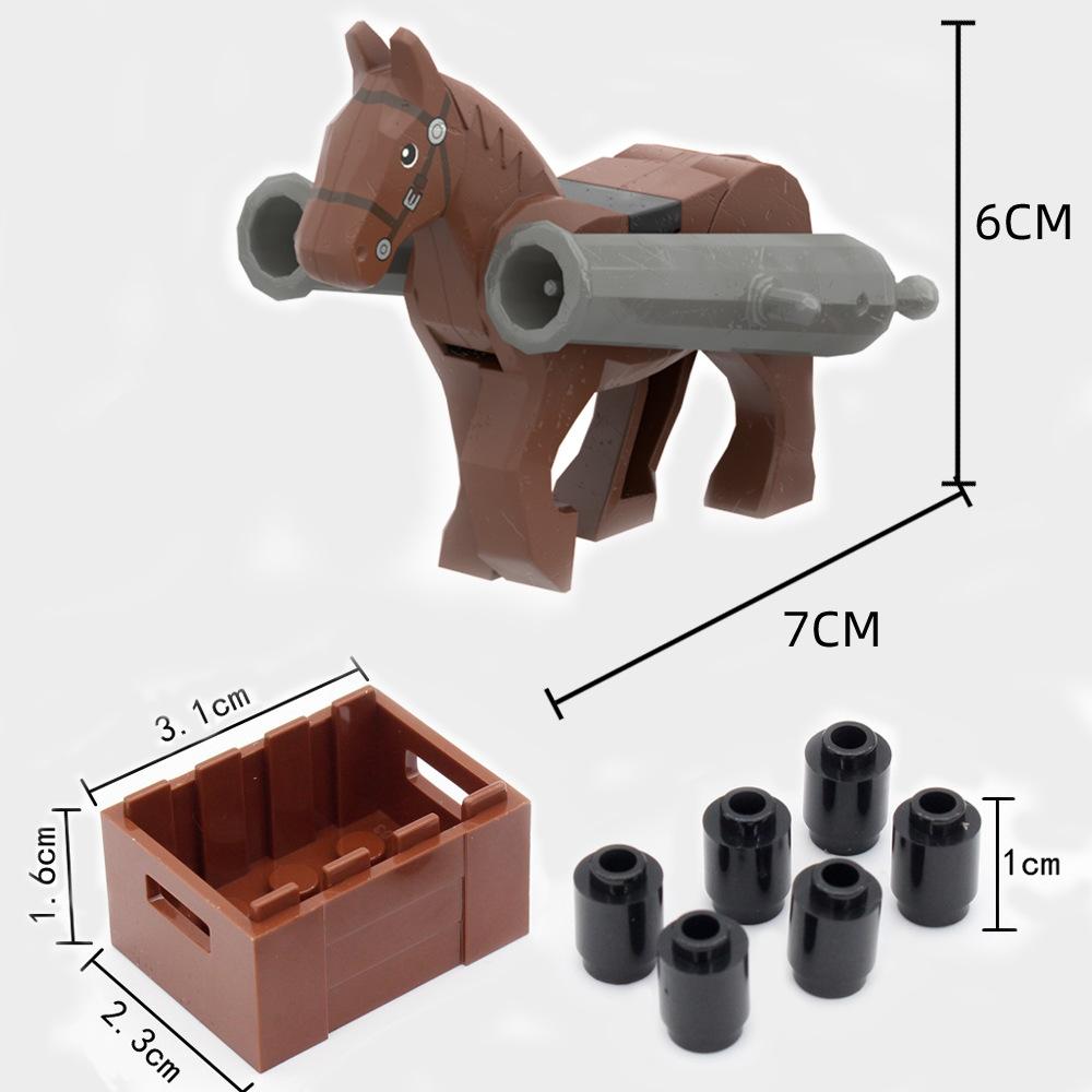 Средневековая военная пушка, маленькая фигурка солдата, строительный блок, пиратский корабль, артиллерийская сцена, украшение, игрушка