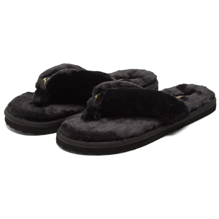 Puma Кроссовки Fluff Flip Slide Black Team Gold Women 384938-01