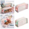 Transparent Display Korean PVC Stationery Bag Multilayer Ins Pencil Pouch Stationery Holder