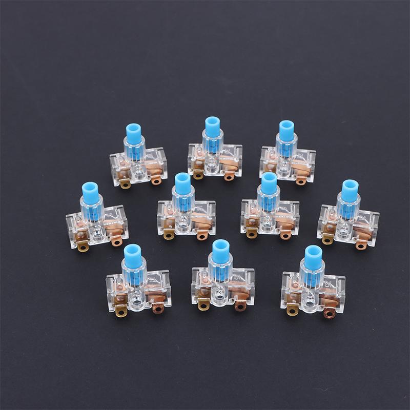10Pcs 16A 220V Multi-Purpose Universal Socket Switch Terminal Block Button Switch Self-Locking Socket Switch Accessories