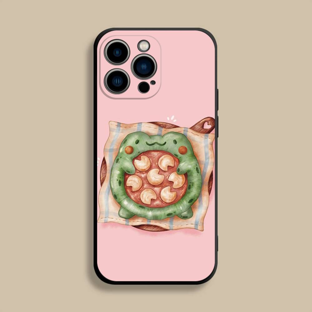 Вкусная пицца Для iPhone 17,16,15,14,13,12,11,Pro,Max,Plus,E,SE4,Air,Mini Черный Мягкий Чехол для Телефона