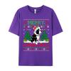 Merry Christmas Lighting Ugly Boston Terrier Christmas TShirt Premium Cotton Youth TShirt Fashion Tee