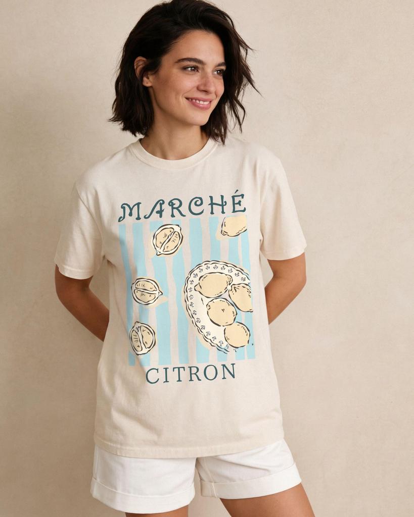 Marché Citron French Market Graphic Tee, Comfort Colors® Cotton T-Shirt