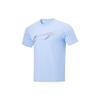Lining Fitness Series Logo Print Quick-Dry Short-Sleeve T-Shirt Men Tops Air-Blue ATST573-5