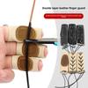 Bow and Arrow Finger Guard Double-layer Thickened Archery Reflex Bow Independent Finger Guard Sports Fitness Elastic Adjustable Bow and Arrow Guard