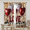 2pc, Window Curtains Valentine's Day Truck Background Romantic Love Balloons Versatile Fabric,Without Electricity Festive