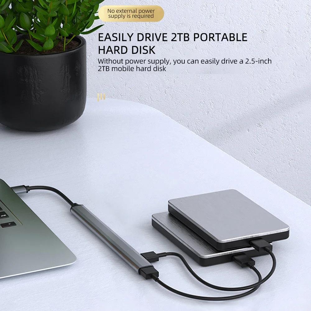 7-в-2 USB-хаб Type C Хаб Мульти USB-разветвитель USB-адаптер OTG USB на USB 3.0 Хаб для Macbook Pro 13 15 Air Mi Pro ПК Ноутбука
