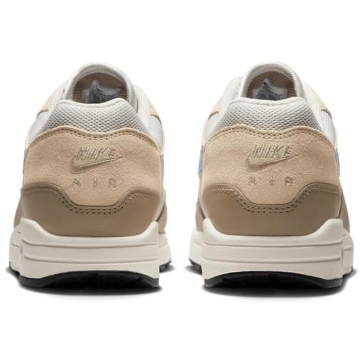 Nike Air Max 1 Essential Light Bone Psychic Blue унисекс кроссовки кремовые Sanddrift хаки FZ5808-009