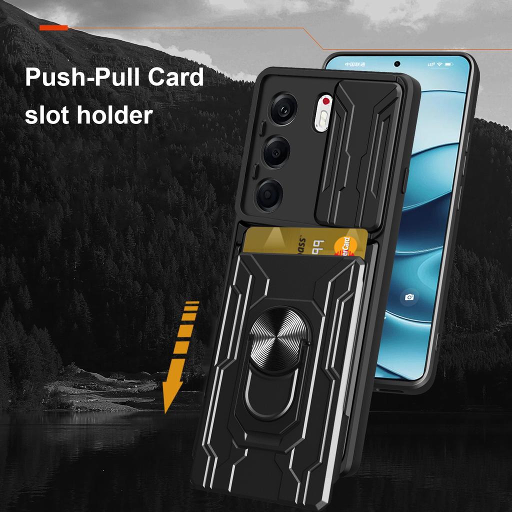 Чехол для TECNO Camon 40 Pro 5G PC+TPU Подставка Задняя крышка телефона со слайдером для камеры