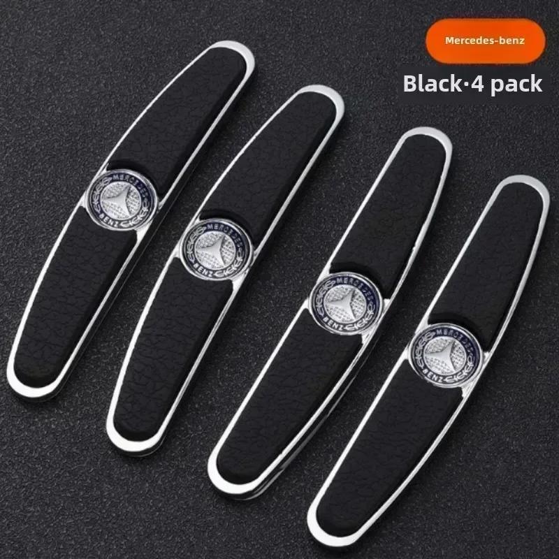 CRE1 4Pcs Car Door Bumper Rubber Metal Stickers For Mercedes Benz CLA W205 W212 W213 W246 W176 W205 W177 W247 CLS CLK CLG  GLB W213