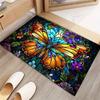 Colorful Butterfly Welcome Door Mat Washable Non-Slip Kitchen Rug Indoor Outdoor Entrance Mat Home Decor