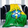 Brazilian Football Crest Printed Throws Blanket Soft Flannel Blankets for Couch Bed Gifts for Men Women Picnic blanket Christmas gifts