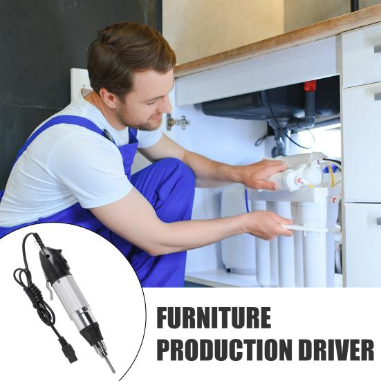 Electric Screwdriver 220V Screwdriver, Corded Power Tool with High Torque & Variable Industrial Speed Settings for Home DIY Furniture