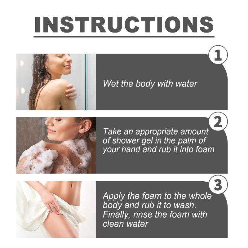 Deep Sea Volcanic Mud Shower Gel Cleanse Moisturize Soothe Red Dry and Itchy Skin Shower Gel