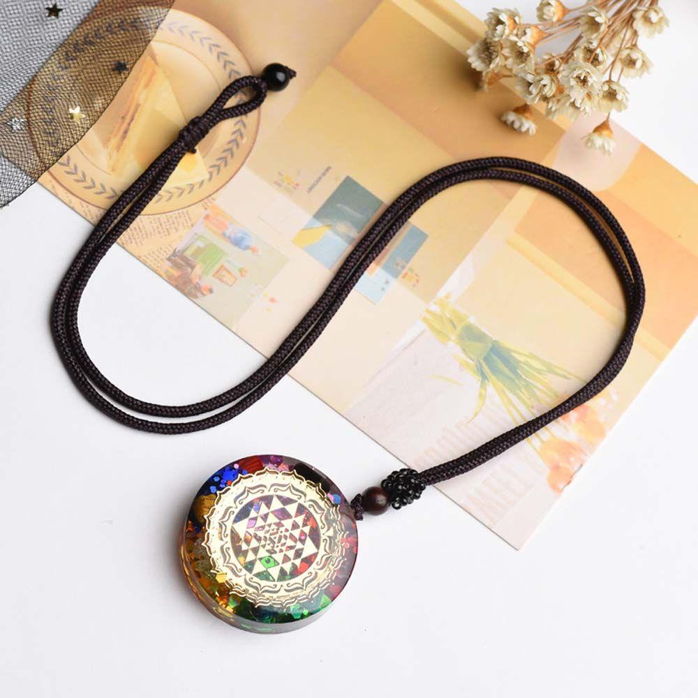 Ручная работа Рейки Целительный Камень Энергетический Кристалл Шармы 7 Чакр Оргонитовый Кулон Кристаллическое Ожерелье