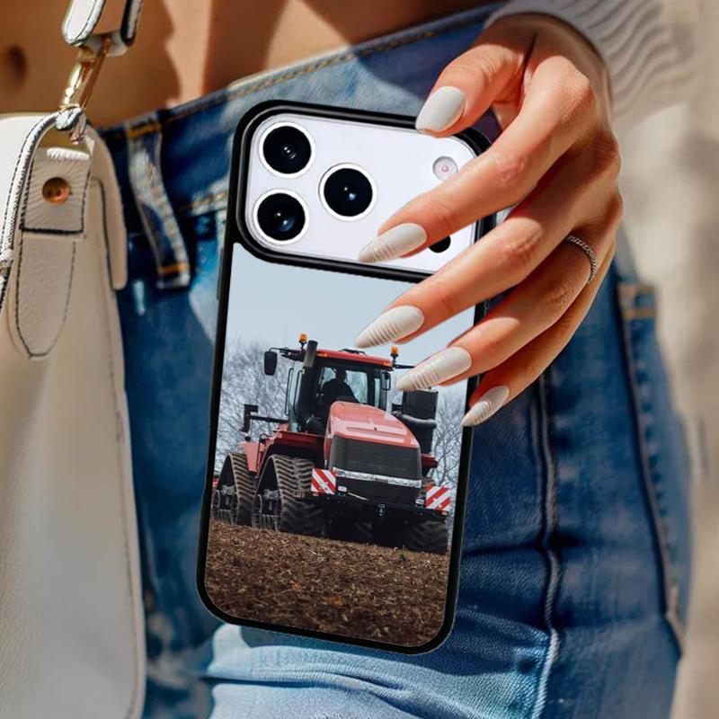 Чехол для телефона Красные Тракторы Автомобильный Для iPhone 17 Air 14 15 13 12 Max Чехол Для Apple 16e 11 Pro Max Plus Coque