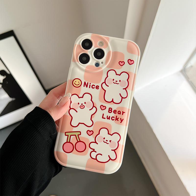 Силиконовый чехол Zhitai с мультяшным рисунком на воздушной подушке для iPhone 15/14Pro/13Pro/XS/XR