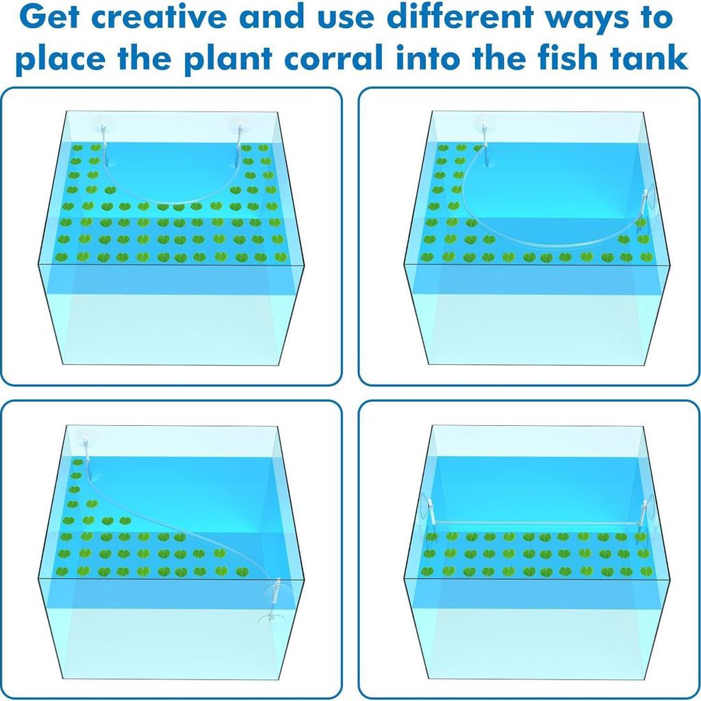 Aquarium Floating Plant Fence Rings Fish Feeding Rings Tank Floating Grass Blocking Rings Enclosure Interceptor Fish Tank Pond