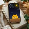 Мультяшный K-kakao Милые Друзья Чехол для Телефона Для IPhone 1716 15 14 13 Pro Max 11 12 Mini X Xs XR Черный Силиконовый Чехол
