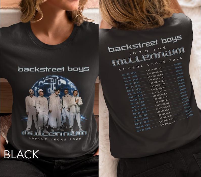 Unisex Backstreet Boys Into The Millennium Tour 2026 Shirt, BSB Concert Tee