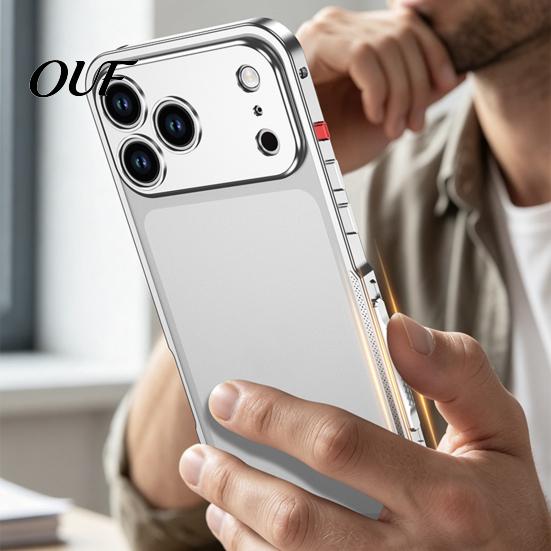 Heat Dissipation Case Metal for IPhone 18 Pro And Max, Slim Thin Magnetic Ultra Stainless Steel Frame Bumper Cooling with Detachable Lens Cover,