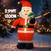 3,94 фута Надувной Санта-Клаус Леденец Игрушка Рождественское Украшение Двора Праздничный Подарок Светодиодная Подсветка Рождественские Принадлежности Домашний Декор Украшение