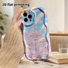 Phone Case: 2D flat design suitable for iPhone 18, 17, 16, 15, 14, 13 Pro film protective case, couple style, cute weather station, Christmas and Hall
