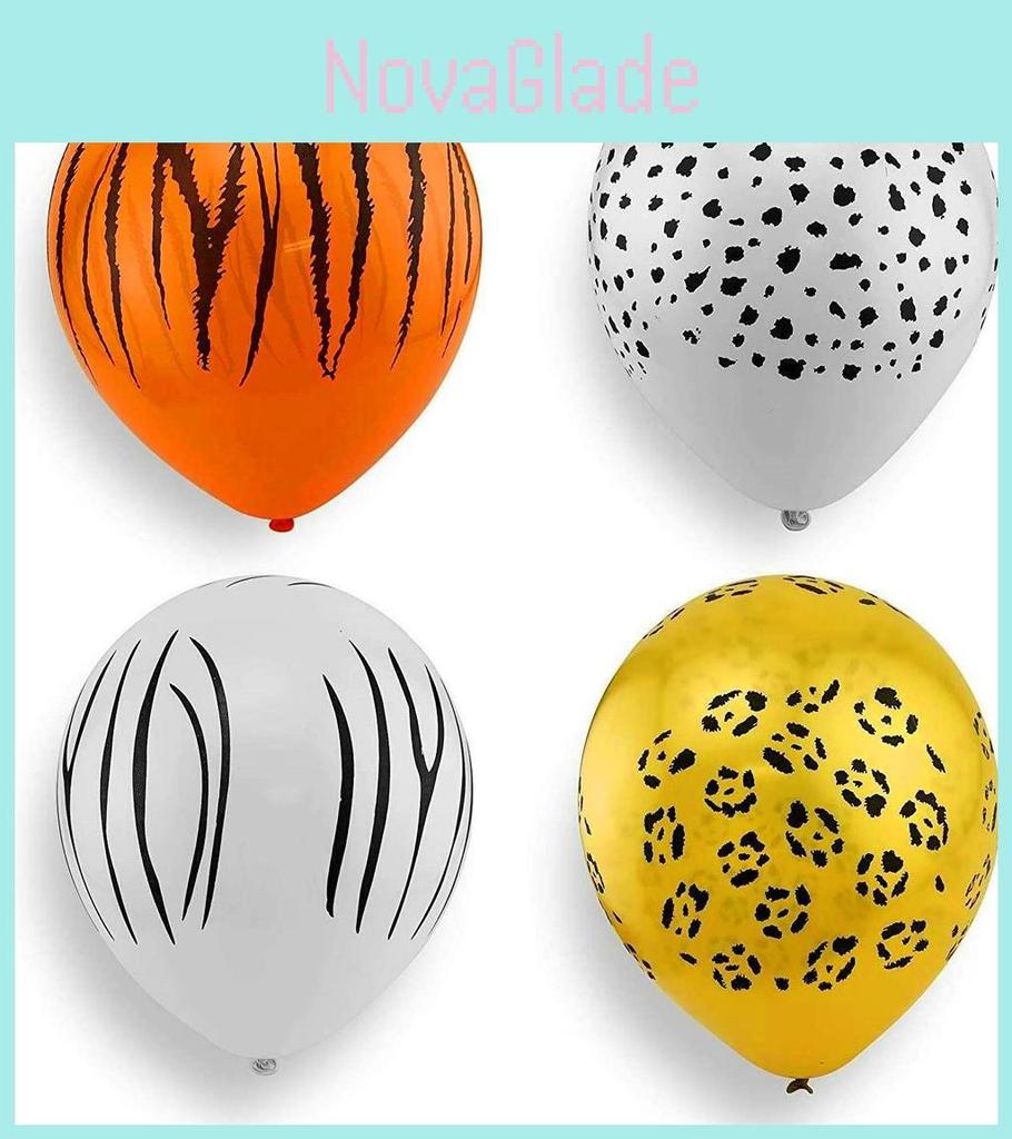 12-дюймовые воздушные шары на день рождения в стиле сафари с очаровательными рисунками диких животных для праздничных торжеств