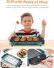 Electric Grill Inside House for Kitchen Table, Apartment, Compact Korean BBQ Grill with Non-Stick