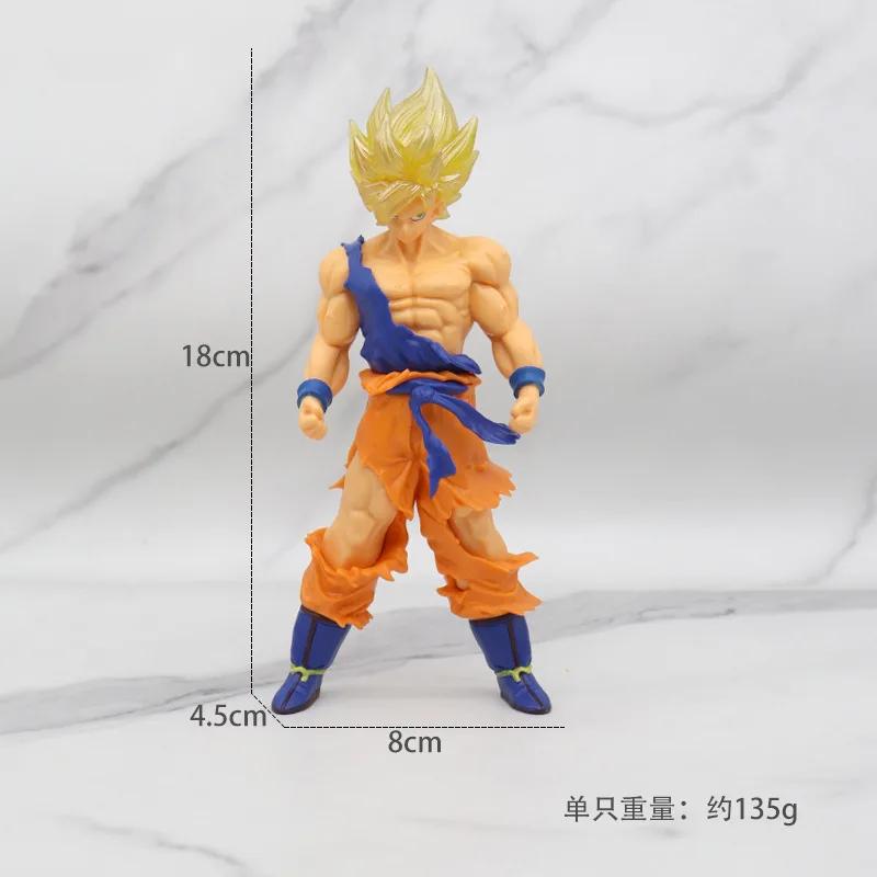 @Figure Anime Son Goku Super Saiyan Figure Anime Dragon Ball Goku DBZ Action Figure Model Gifts Collectible Figurines for Kids