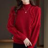 Sweater for Women Autumn Winter Thickened Warm Knitted Stretchy Long Sleeve High-neck Tops