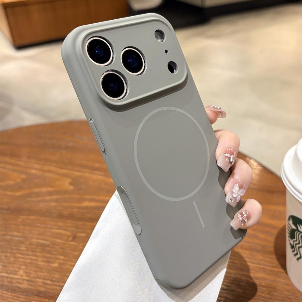 Фиолетовый Моранди для Magsafe Жидкий Силиконовый Магнитный Чехол для IPhone 17 Air 17 Pro Max Защита Камеры Funda Case 17Air 17Pro Колпачок