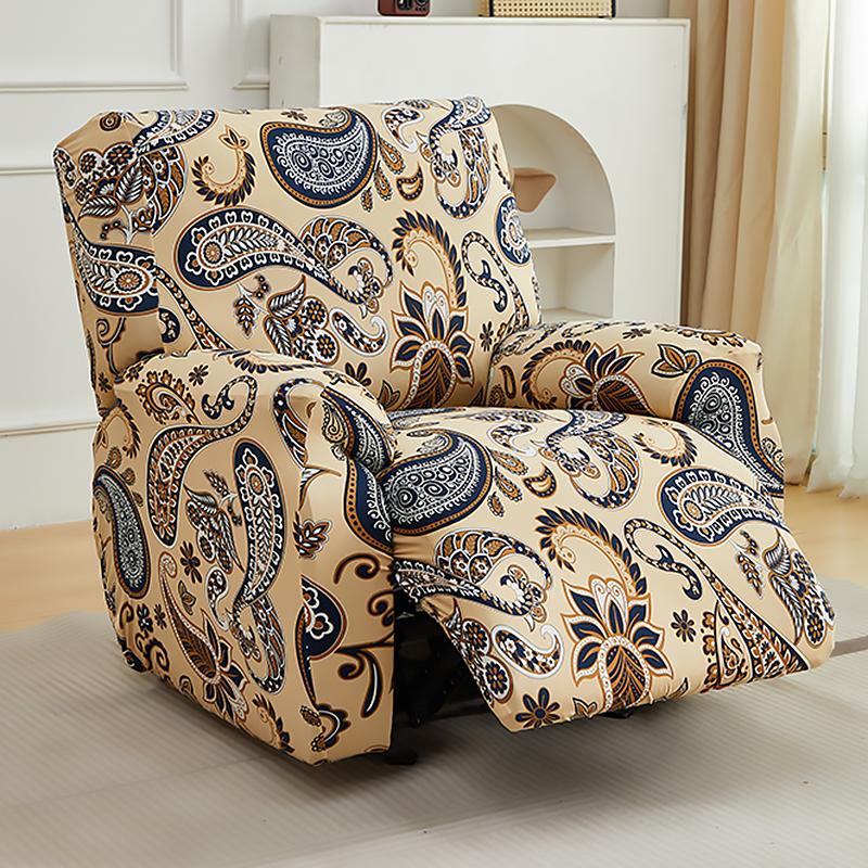 4pcs/set Split Recliner Chair Cover 1 Seater Relax Armchair Slipcover Stretch Anti Slip Single Lazy Boy Sofa Cover Washable