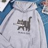Fun Black Cat Eating Fish Hoody Men Women Harajuku Fashion Sweatshirt Loose Oversized Streetwear Fleece Warm Couple Hoodies & Sweatshirts Unisex