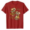 Golden Japanese Dragon TShirt Traditional Asian Art Graphic Tee Unisexs Short Sleeve Cotton Vintage Style Casual Top Unique Gift
