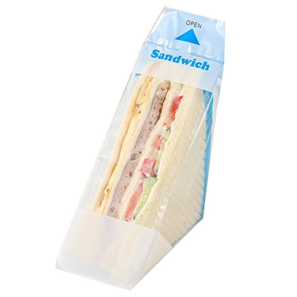 Thick Sandwich Packaging Paper Triangular Baking Bag High Quality Bread Sandwich Bags Food