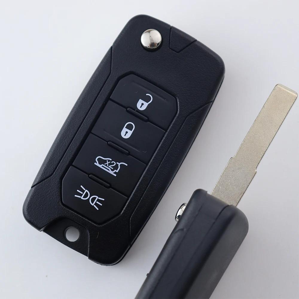 Car Key Fob Case Shell Housing for Jeep Renegade Compass 2016 2019 2020 2021 for Fiat 500X 2015 2017 2018