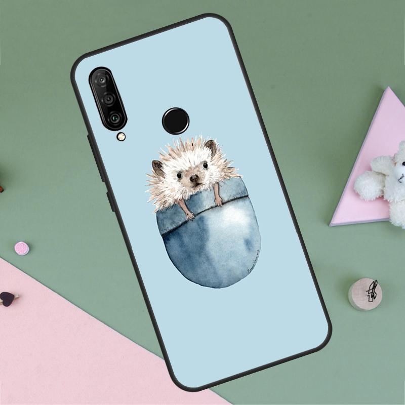 Животное Ежик Для Huawei P40 P20 P30 Lite P60 Pro Nova 10 9 SE 5T 12i 12s 11i Y91 Y90 Y60 Y70 Y72 Y61 Чехол