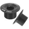 2Pcs Mountain Bike Crank Arm Fixing Bolts Bicycle Aluminum Alloy Crank Cover Screw CapM18 Black