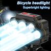 Bicycle Headlight 360 Degrees Adjustable LED Indicator USB Rechargeable Super Bright Lightweight Night Riding Road Mountain Bike Front Lamp