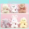 Rabbit Ladybird Elephant Bear Husky Plush Toy Keychain Stuffed Animal Dolls